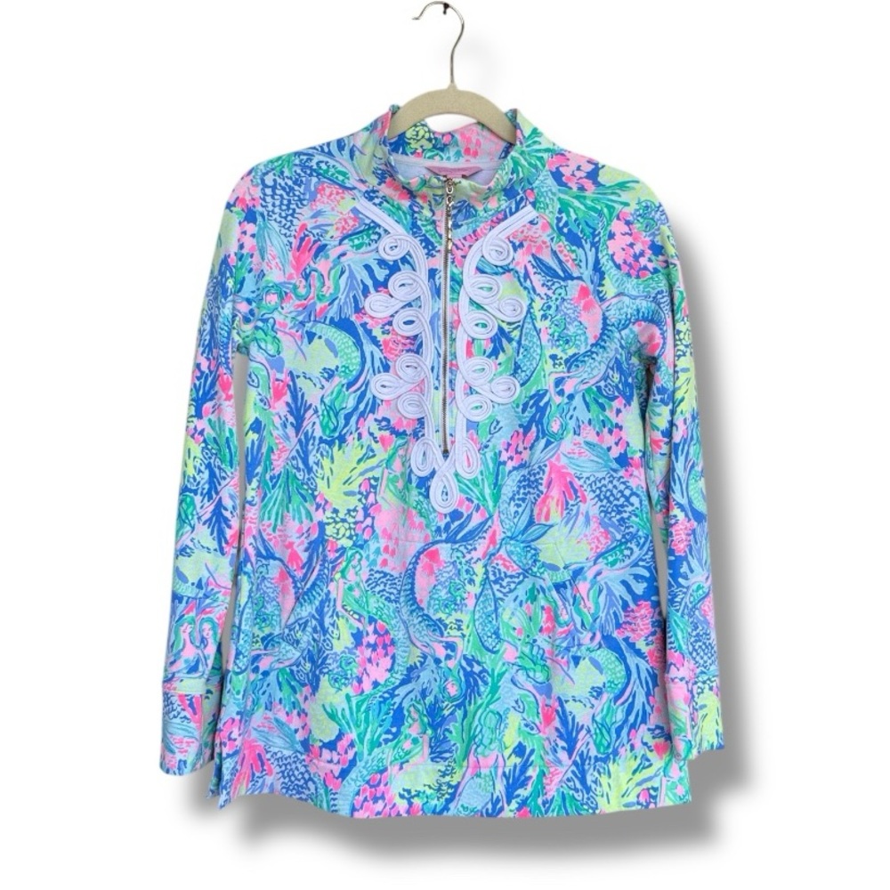 Lilly Pulitzer UPF 50+ Skipper Tunic Pop in Mermaids Cove Size XS - Picture 3 of 13